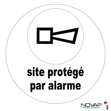 Panneau Site protégé par alarme - Novap