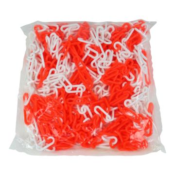 Sac de 25m de chaîne signal - Orange Fluo/Blanc - Novap