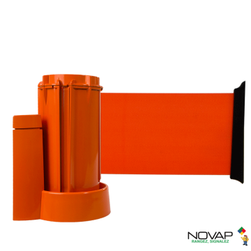Enrouleur mural Orange avec sangle Orange  3m x 100mm - 2053624