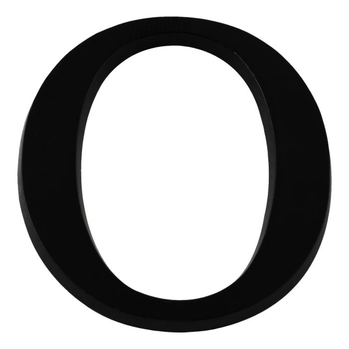 Lettre O en relief autocollant - Noire - Novap