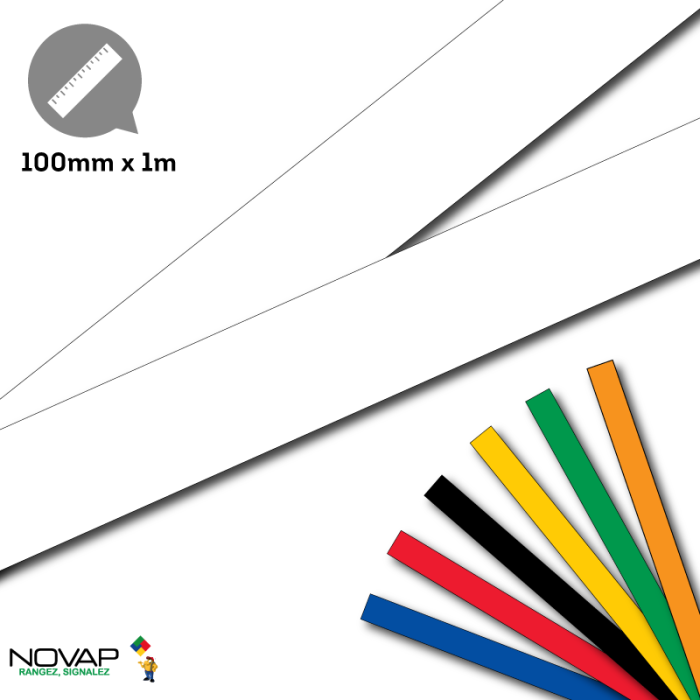 Lot 2 bandes 100mm x 1m - Lignes pleines - Novap