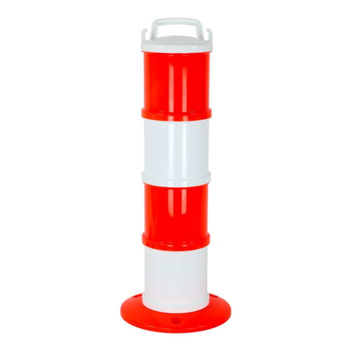 Balise de signalisation modulable Orange fluo/Blanche - Novap