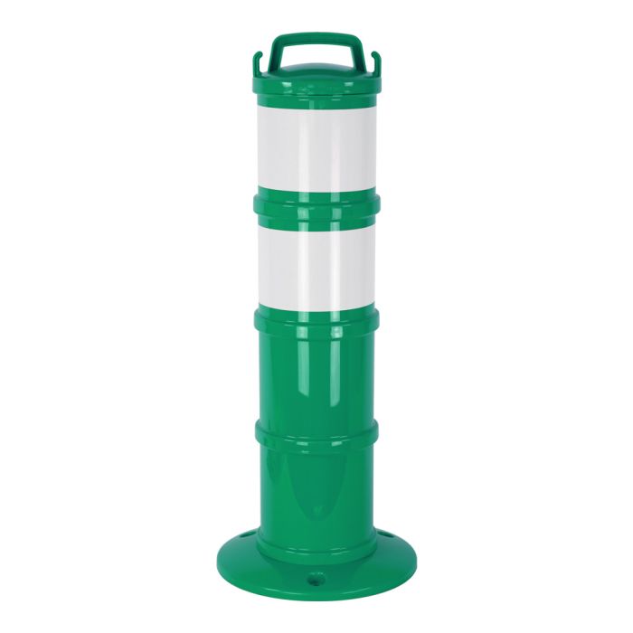 Balise de signalisation modulable Verte avec deux bandes rétroréfléchissantes - Novap