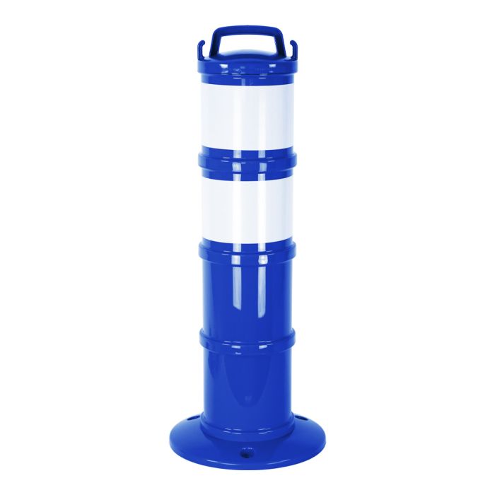 Balise de signalisation modulable Bleue avec deux bandes rétroréfléchissantes - Novap