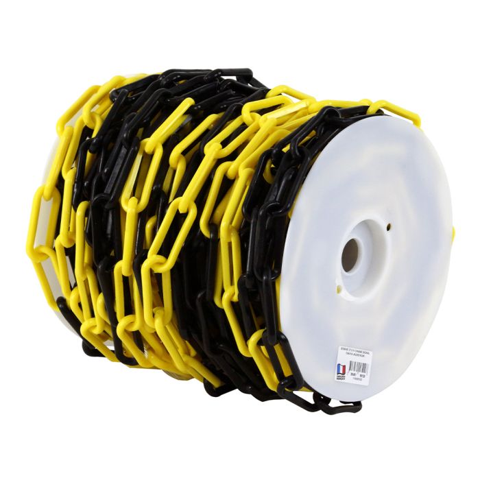 Bobine de chaîne plastique - Signal Jaune/Noir - Novap