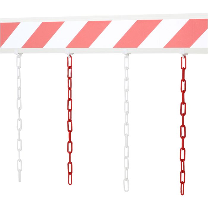 Morceaux de chaîne Rouge/Blanc pour barrière fixe 1,5 m - Novap