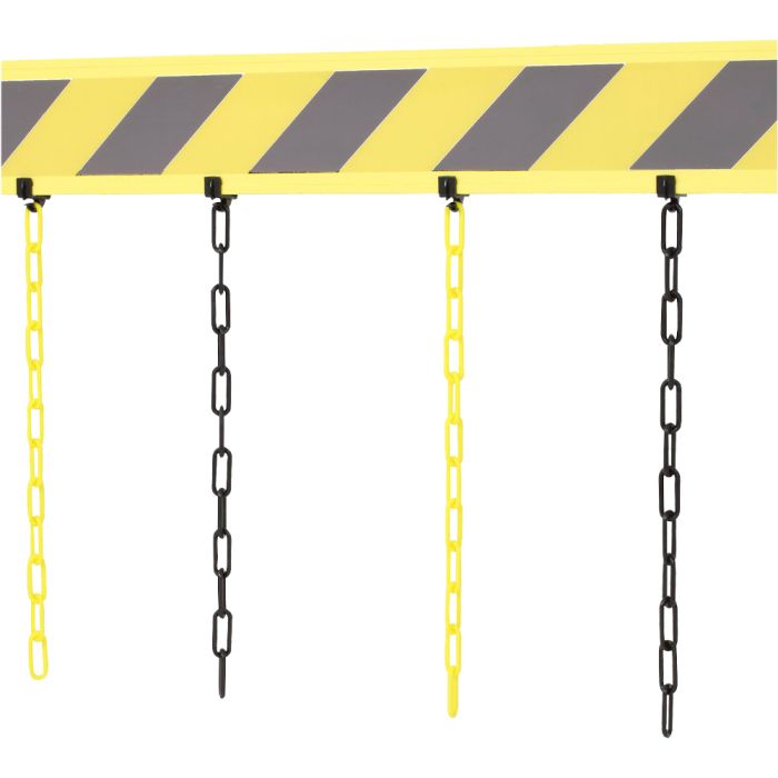 Morceaux de chaîne Jaune/Noir pour barrière fixe 1,5 m - Novap
