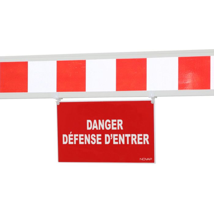 Panneau - Danger Défense dentrer - pour barrière téléscopique - Novap