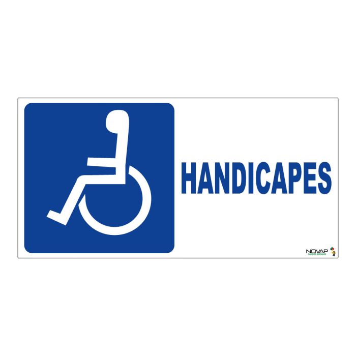 Panneau Handicapés - Rigide 960x480mm - Novap