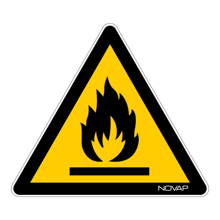 Panneau Danger matières inflammables - Novap