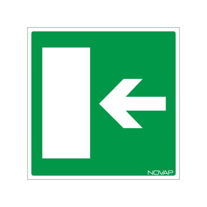 Panneau Sortie de secours - Rigide 200x200mm - Novap