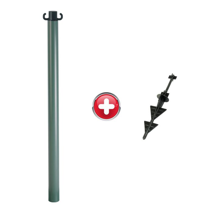 Poteau PVC Vert bronze avec pointe - Novap