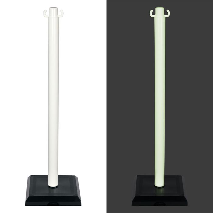Poteau PVC Photoluminescent sur socle lesté 3kg - Novap