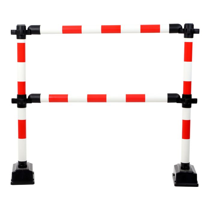 Barrière Express 2 lisses 1m Rouge/Blanc - Novap
