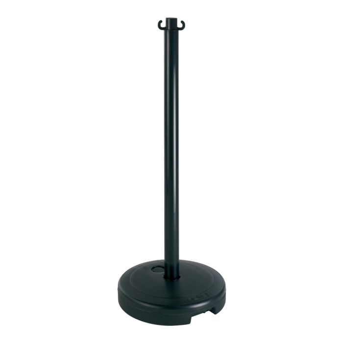 Poteau PVC Noir sur socle à lester 9kg - Novap
