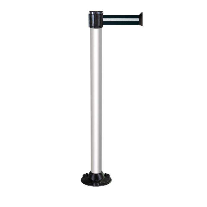 Poteau aluminium anodisé 3 m x 50mm sur socle magnétique - Novap