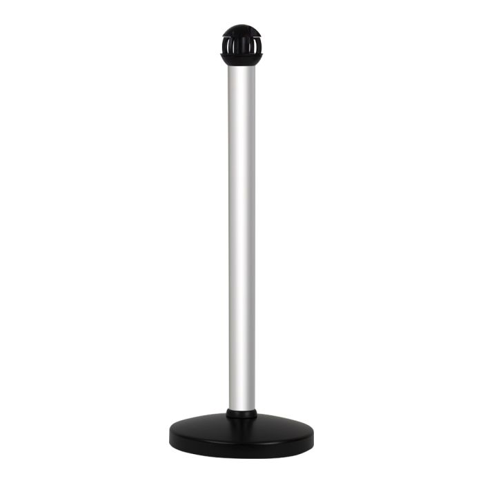 Poteau aluminium anodisé sur socle portable avec tête 4 crochets - Novap