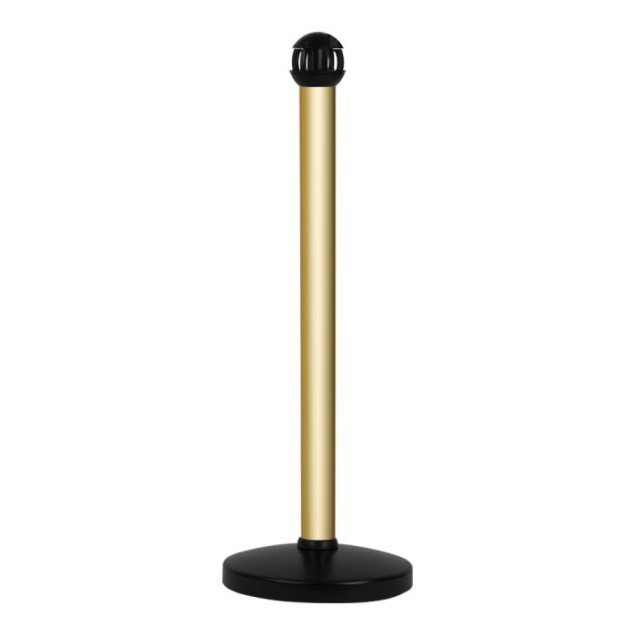 Poteau aluminium champagne sur socle portable avec tête 4 crochets - Novap