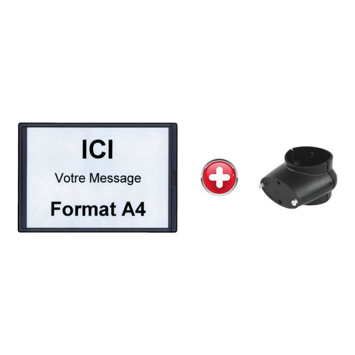 Support d'information A4 ABS avec collier - Novap
