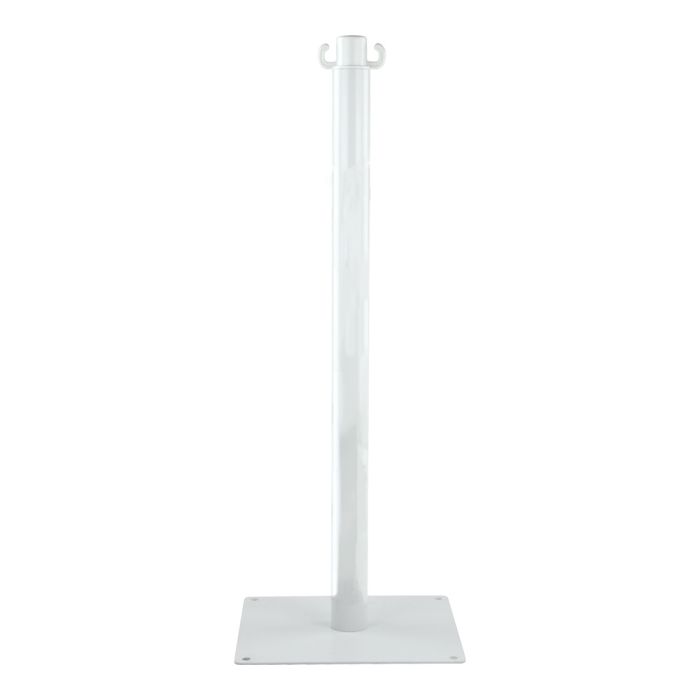 Poteau acier Blanc sur platine à fixer - Novap