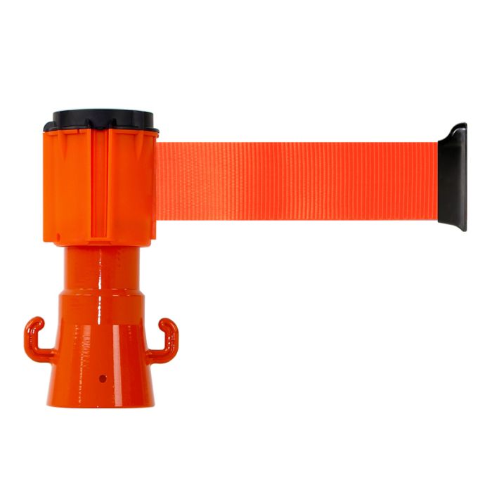 Enrouleur de sangle Orange fluo pour cônes - Novap