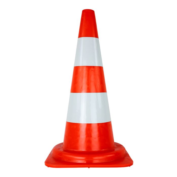Cône de chantier PVC 50cm rétroréfléchissant classe 1 - Novap