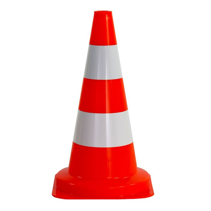 Cône de chantier PEBD 50cm Orange fluo - Novap