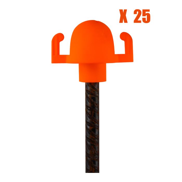 25 embouts de sécurité avec crochets pour fer à béton - Novap