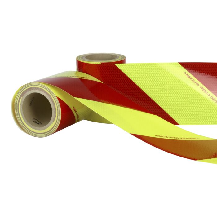 Kit balisage véhicule secours ou incendie adhésif - 2 rouleaux (D et G) de 9m - Classe 2 - Novap