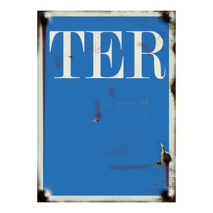 N° Ter - vintage souple adhésif fond bleu - Novap