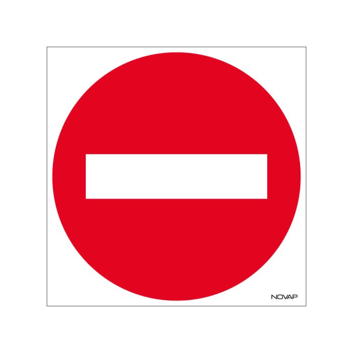 Panneau Sens interdit - Rigide 480x480mm - Novap
