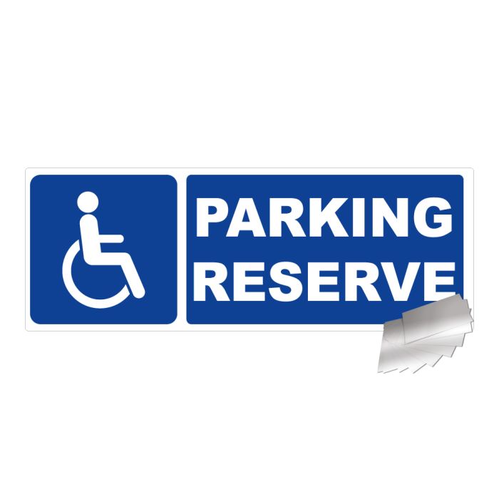 Panneau Parking réserve au handicapé- Alu 330x120mm - Novap