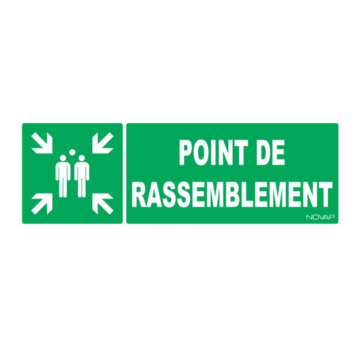 Panneau point de rassemblement - Alu 450x150mm - 4012902
