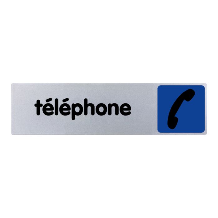 Plaquette de porte Téléphone - couleur 170x45mm - Novap
