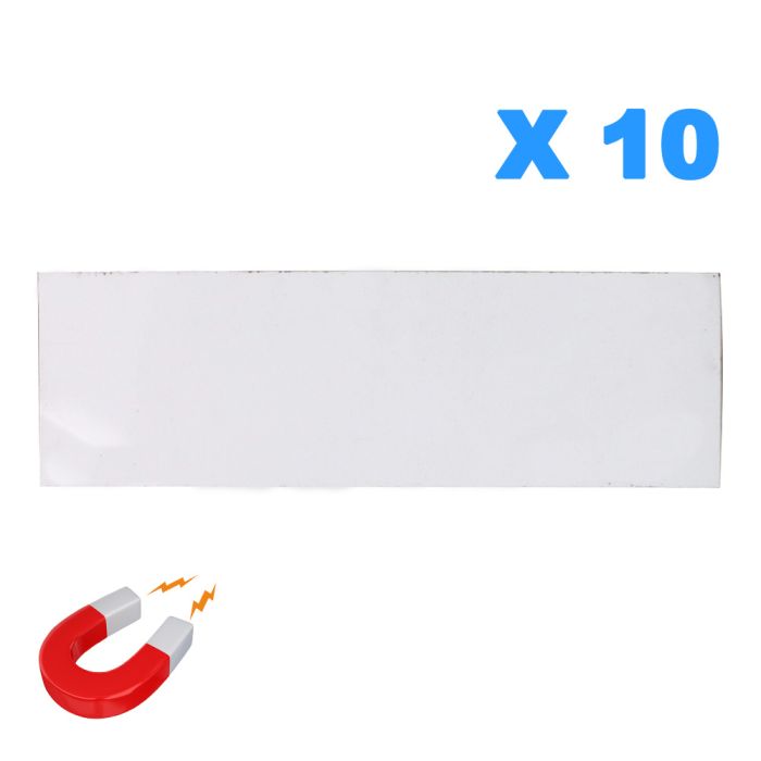 Lot de 10 Etiquettes magnétiques 25x80mm - Novap
