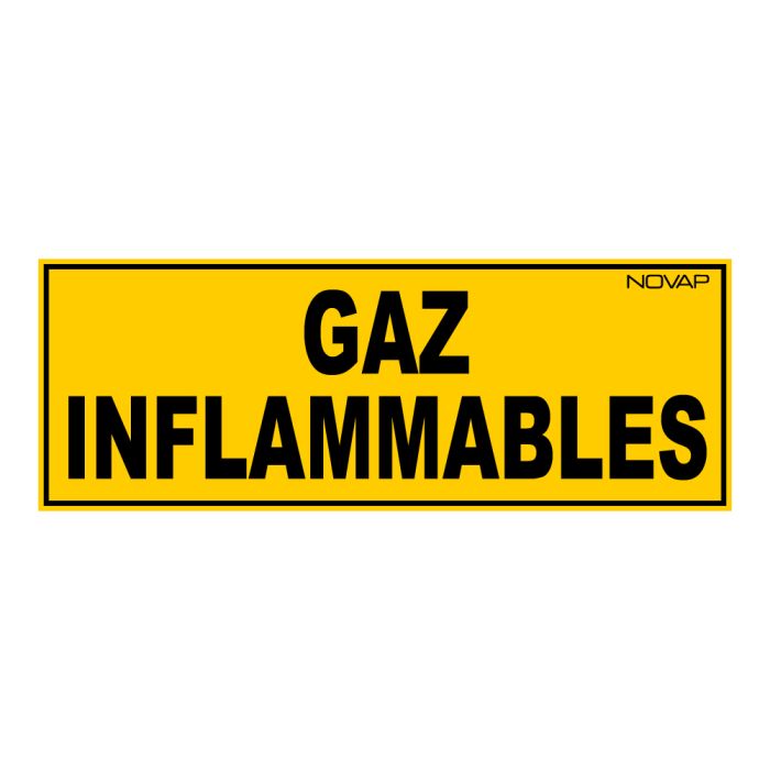 Panneau Gaz inflammables - Rigide 330x120mm - Novap