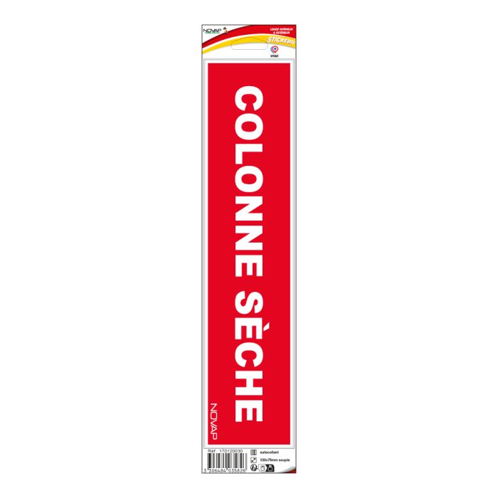 Panneau Colonne sèche - Vinyle adhésif 330x75mm - Novap