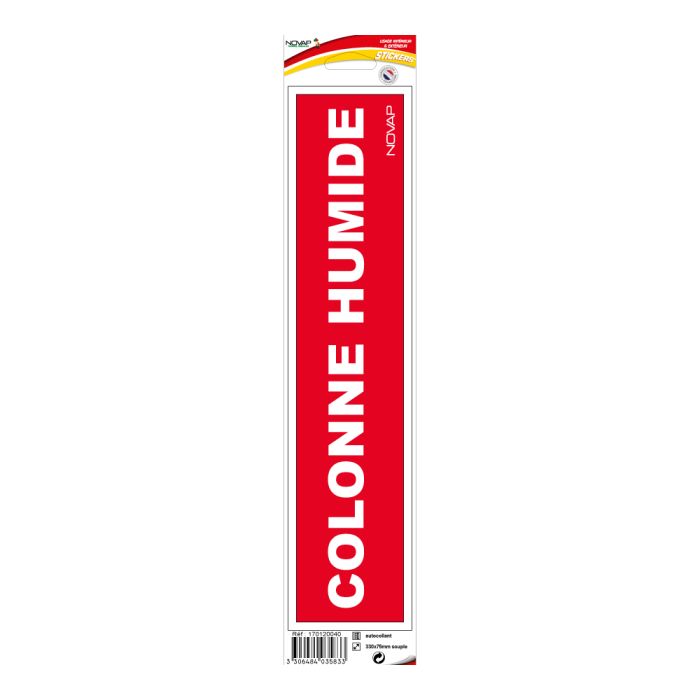 Panneau Colonne humide - Vinyle adhésif 330x75mm - Novap