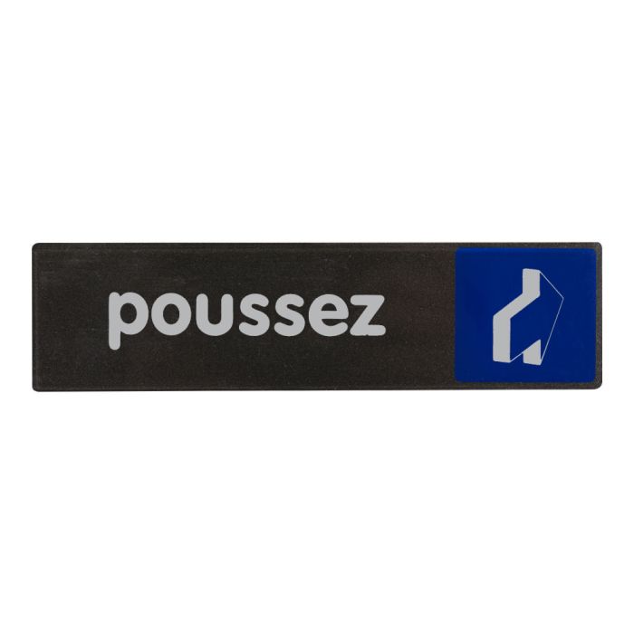 Plaque de porte Poussez - Access 170x45mm - Novap
