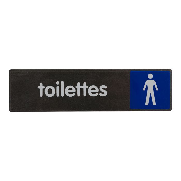 Plaque de porte Toilettes hommes - Access 170x45mm - Novap