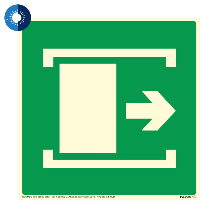 Panneau photoluminescent HD Coulisser pour ouvrir - rigide 200x200mm - Novap