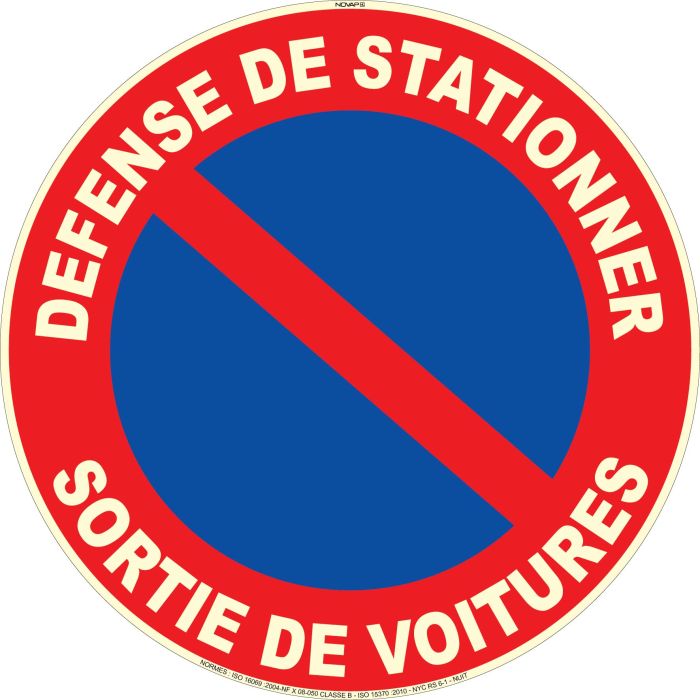 Defense de stationner - Sortie de voitures
