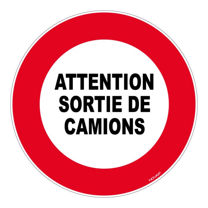 Panneau Sortie de camions - Rigide Ø450mm - Novap