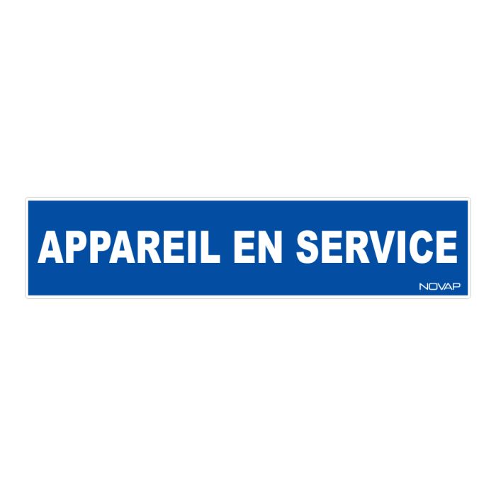Panneau Appareil en Service - Rigide 330x75mm - Novap