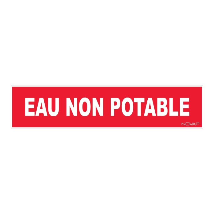 Panneau Eau non potable - Rigide 330x75mm - Novap
