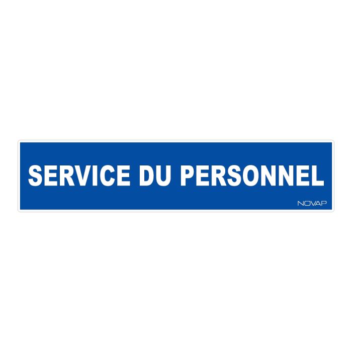 Panneau Service du personnel - Rigide 330x75mm - Novap