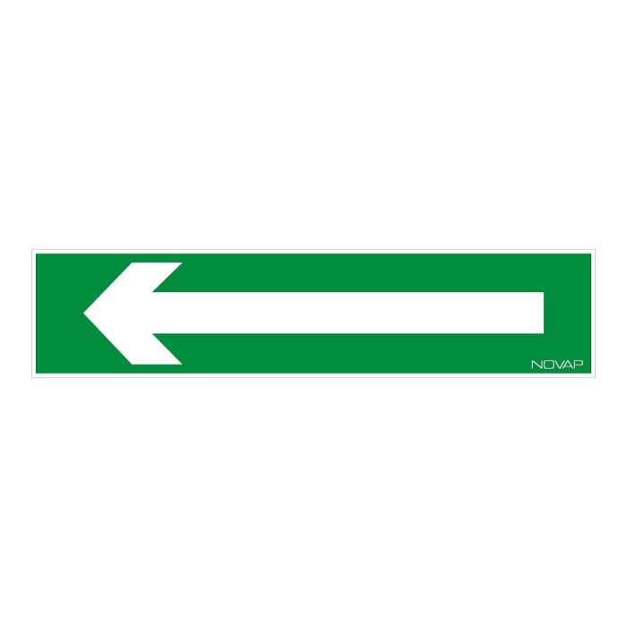 Panneau Flèche AFNOR fond vert - Rigide 330x75mm - Novap