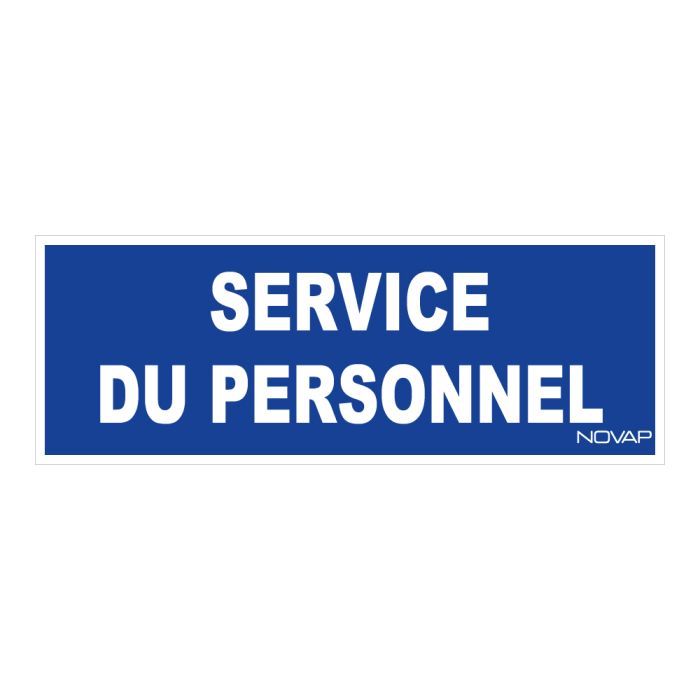 Panneau Service personnel - Rigide 330x120mm - Novap