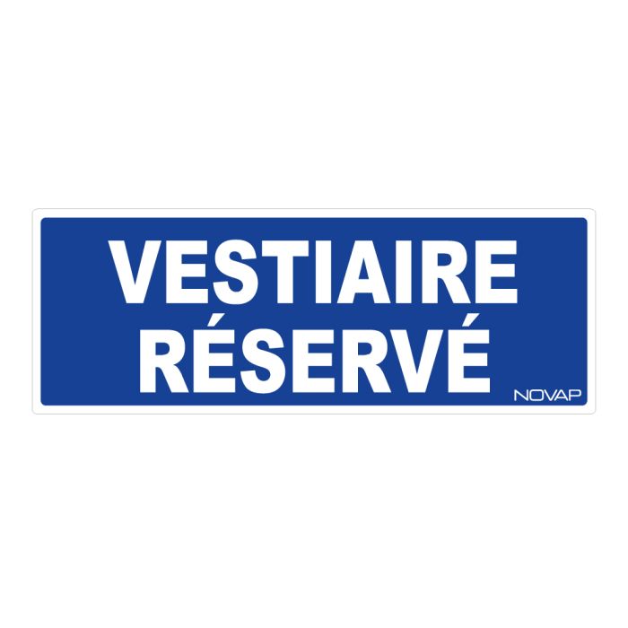 Panneau Vestiaire reserve - Rigide 330x120mm - Novap