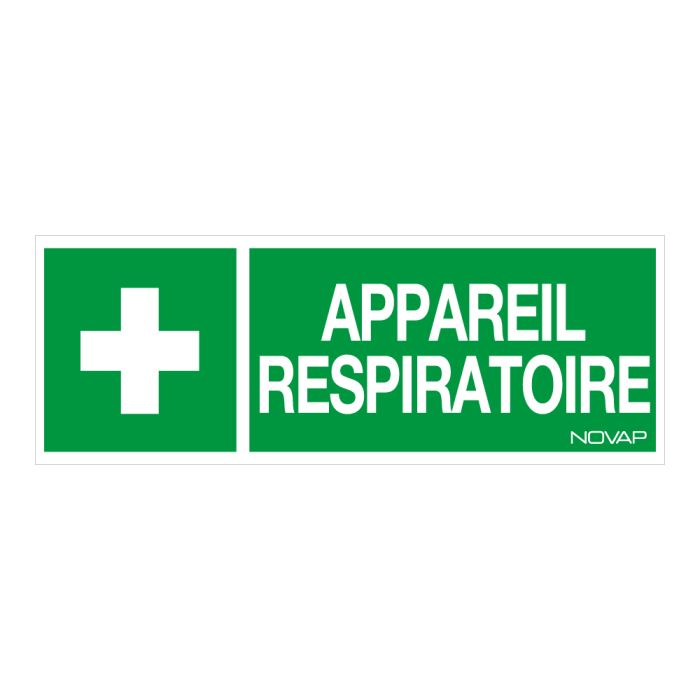 Panneau Appareil respiratoire - Rigide 330x120mm - Novap